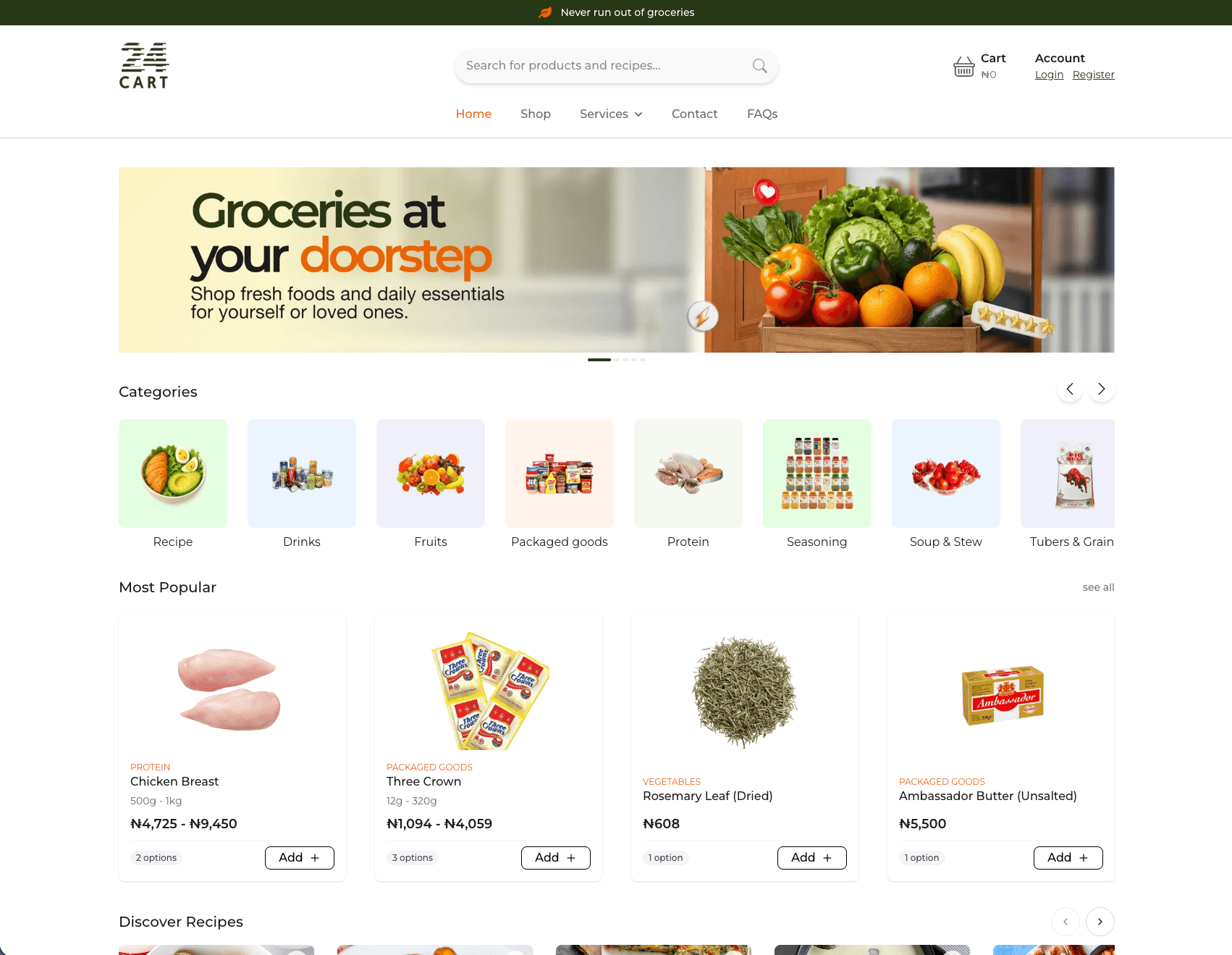 Screenshot of 24Cart